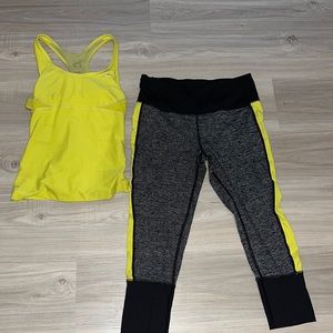 Nike workout set neon yellow green color